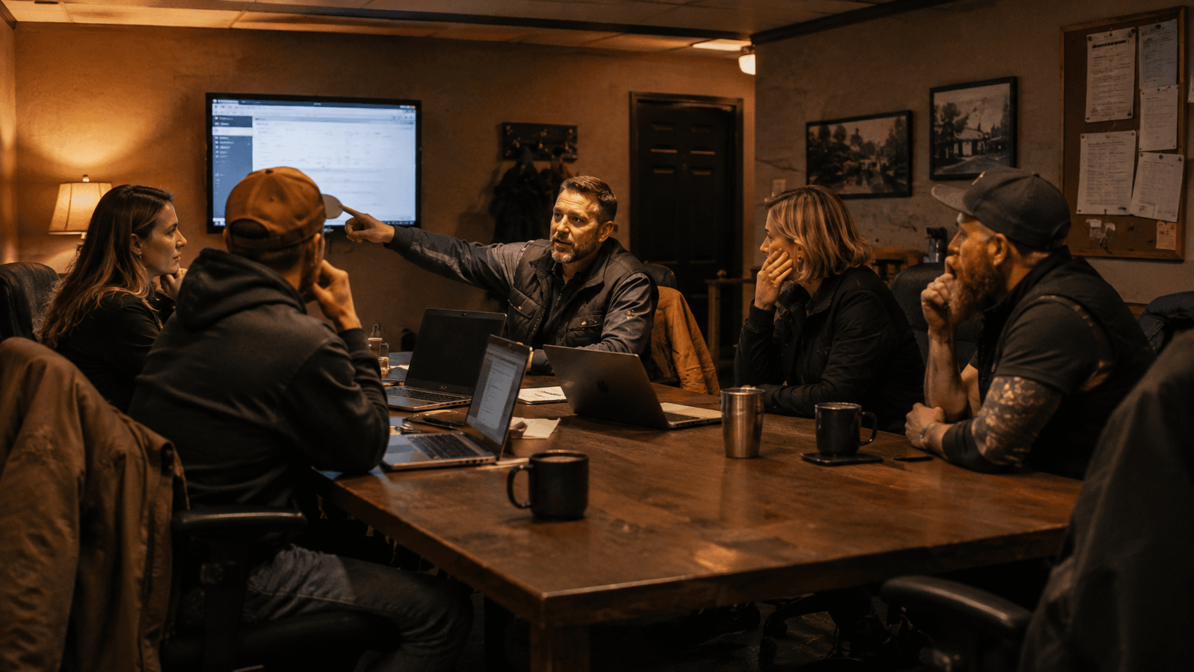 The pilot group at work